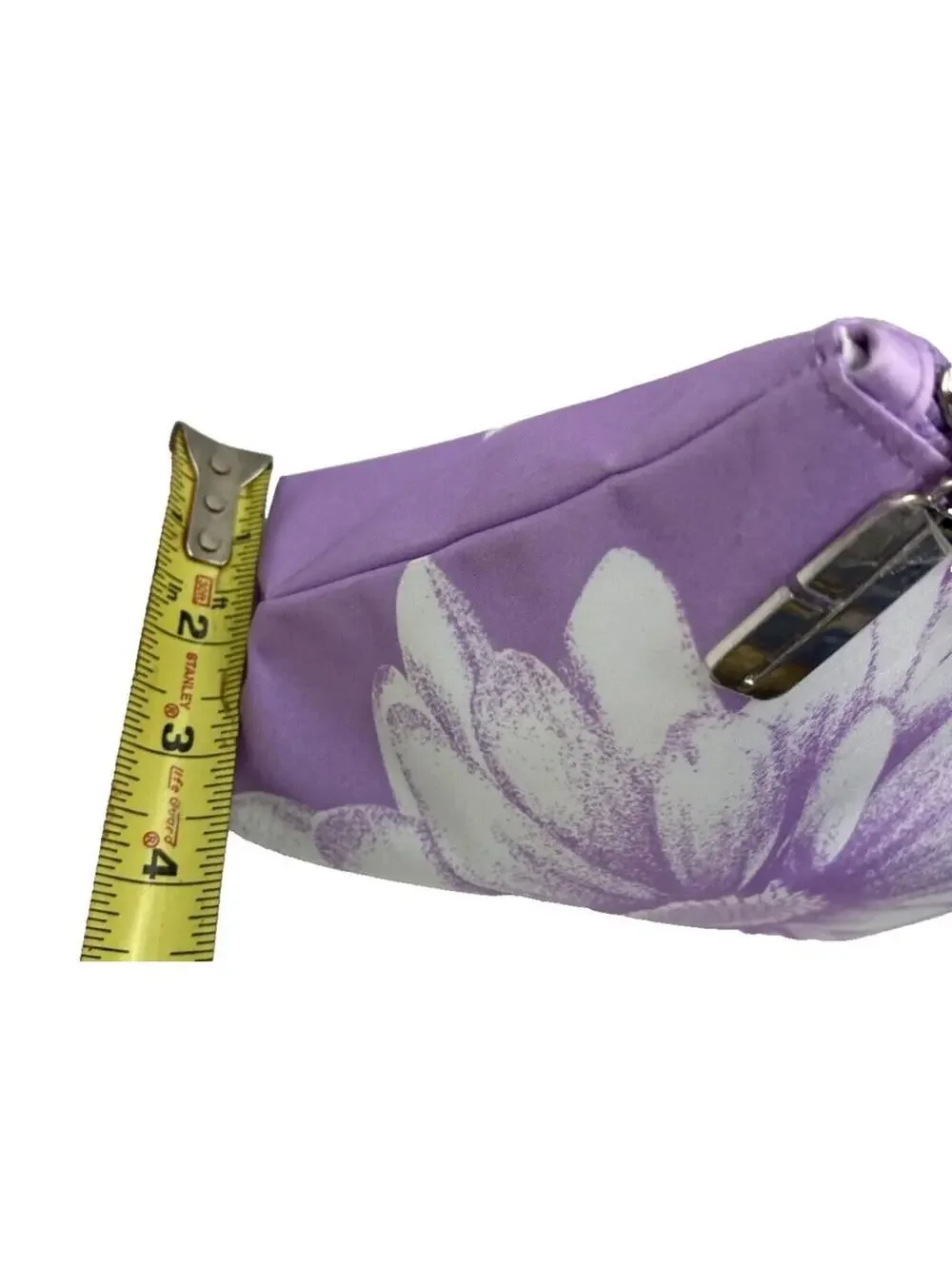 Clinique Purple & White Makeup Bag Cosmetic Travel Organizer Pouch New